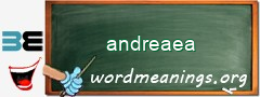 WordMeaning blackboard for andreaea